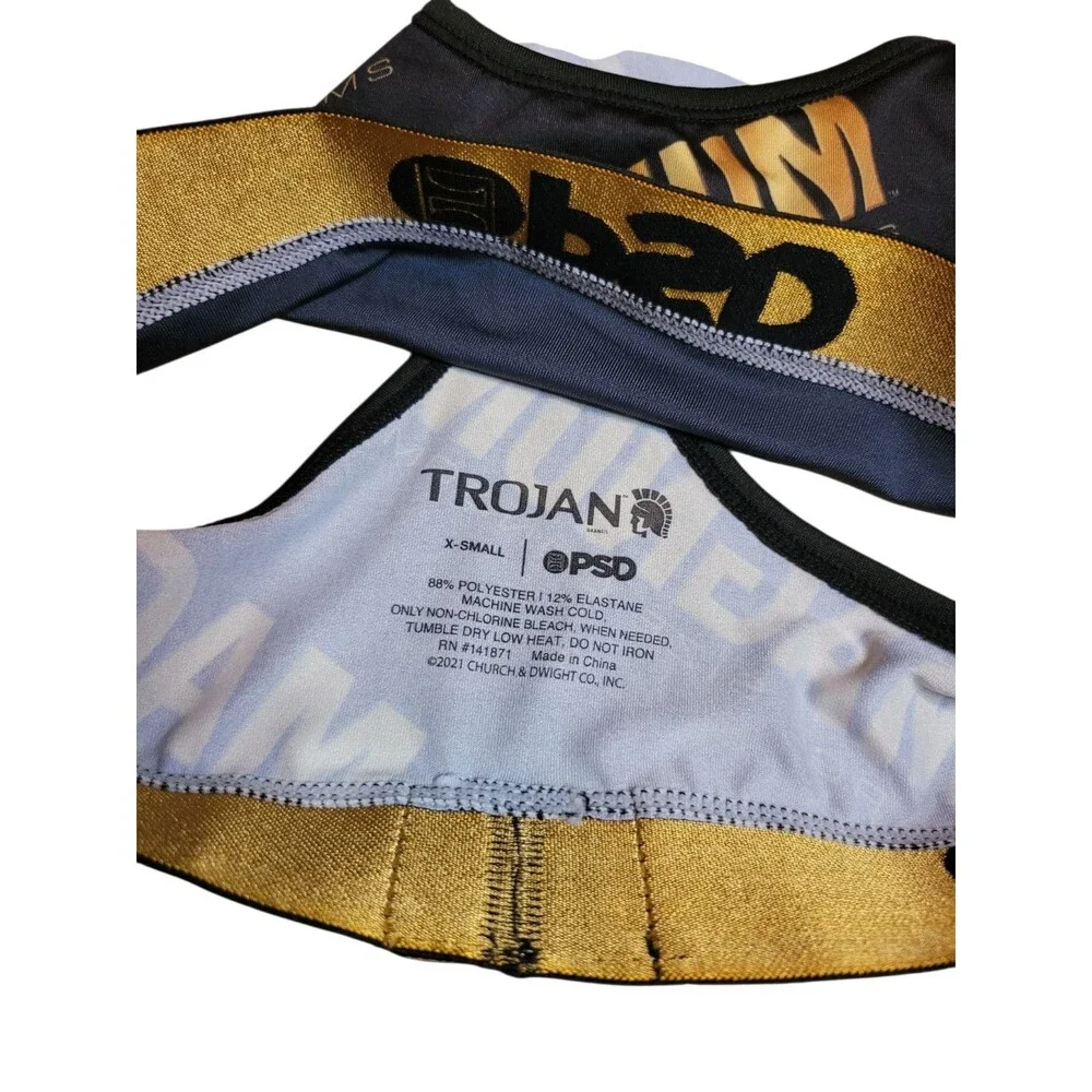 MAGNUM PSD Trojan Sports Bra Black Gold Size XS New Without Tags